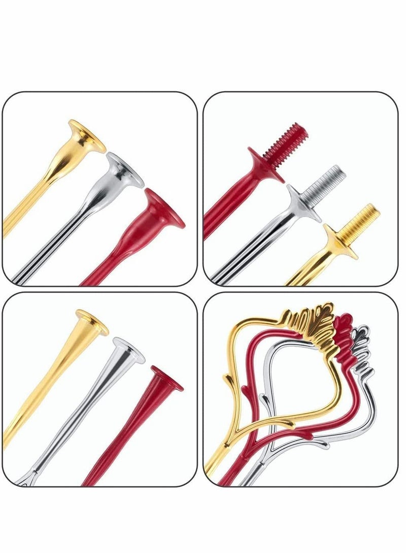 Tray Hardware for Cake Stand 6 Set Mould Crown 3 Tier Fittings Holder Wedding and Party Making Resin Cupcake Dessert Platter Serving