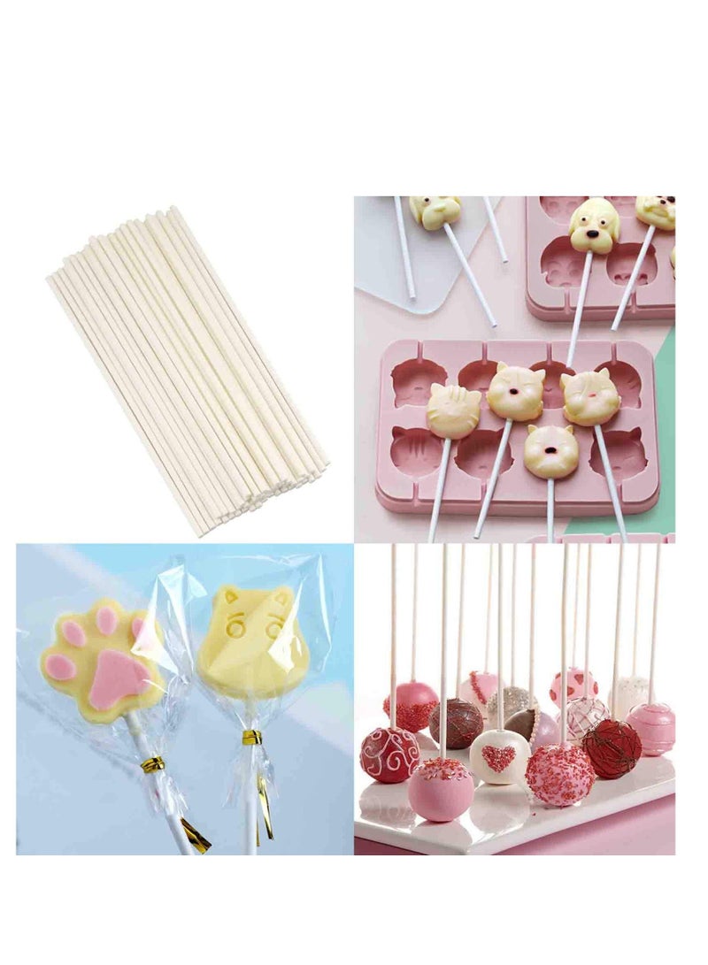 2 Pack Acrylic Lollipop Holder Cake Pop Stand 50PCS Clear Treats Bags Sticks for Candy Making Tools