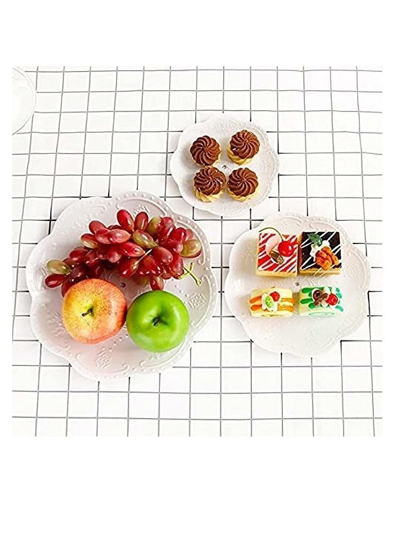 3 Tier Cupcake Stand, Plastic Tiered Serving Dessert Fruit Snack Tower Tray for Wedding Home Birthday Tea Party Baby Shower