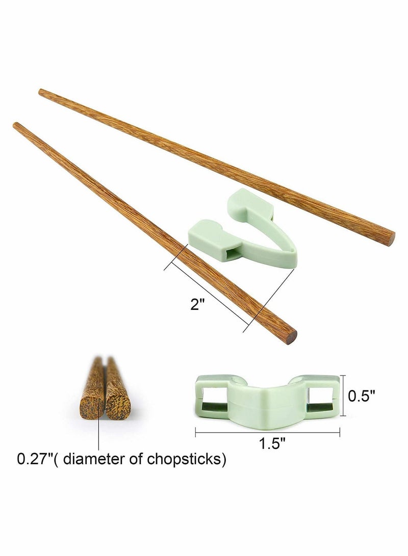 3Pcs Chopstick Helpers with 3 Pairs Non Slip Training Chopsticks