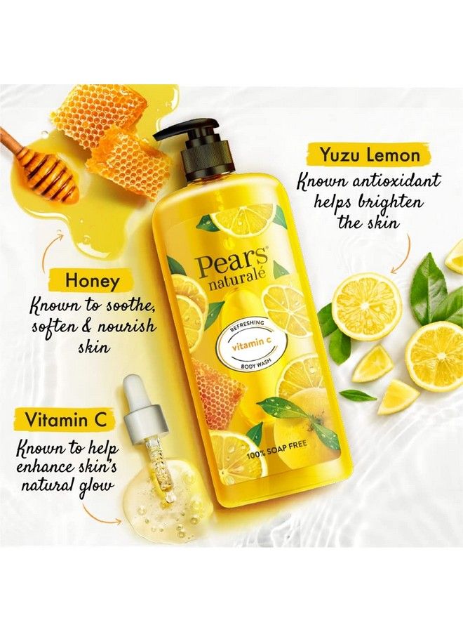 Naturale Refreshing Vitamin C Body Wash With Natural Yuzu Lemon Vitamin C & Honey Extract ; For Refreshed & Radiant Skin; 750 Ml