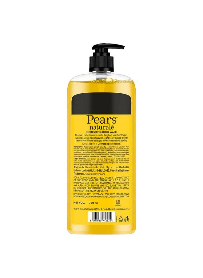 Naturale Refreshing Vitamin C Body Wash With Natural Yuzu Lemon Vitamin C & Honey Extract ; For Refreshed & Radiant Skin; 750 Ml