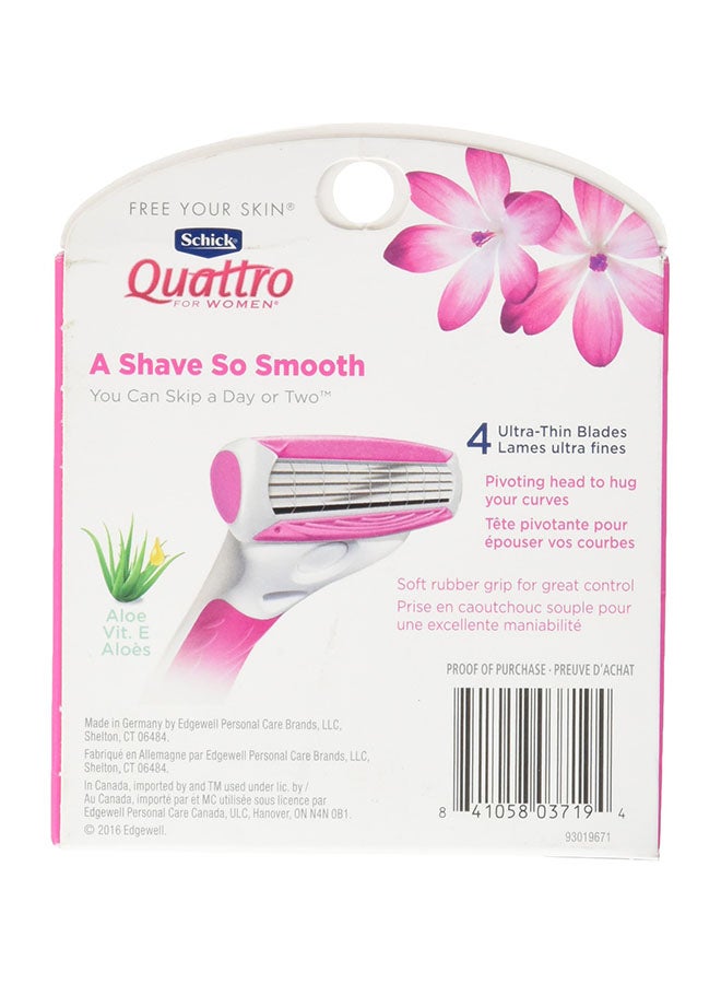 4 Blade Razor Refills, Pack Of 8 Multicolour