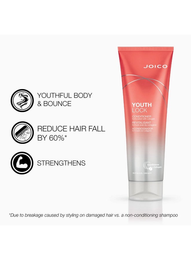 Youthlock Shampoo & Conditioner Set Formulated With Collagen ; Youthful Body & Bounce ; Reduce Breakage & Frizz ; Free Of Sls/Sles Sulfates