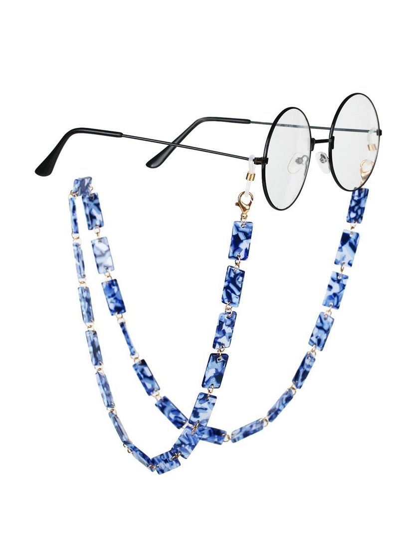 Eyeglass Chain Fashion Eyewear Retainer Strap Holder Cord Sunglasses Resin Necklace Face Covering Beaded Lanyard Mask Neck for Women Not Included Glasses