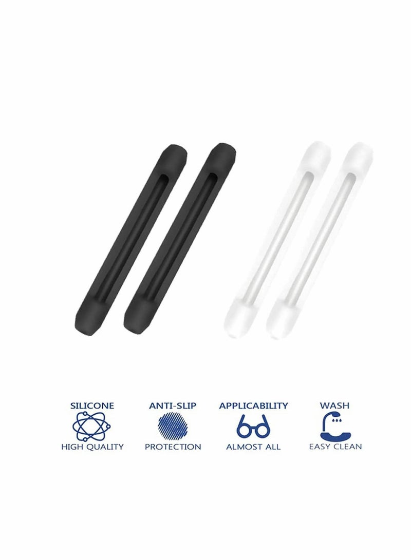 Soft Silicone Eyeglasses Temple Tips Sleeve Retainer, Anti-Slip Elastic Comfort Glasses Retainers For Spectacle Sunglasses Reading Eyewear...