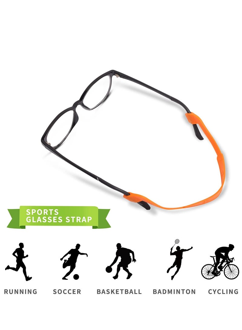 Silicone Glasses Straps Anti-Slip Kids Sports Eyeglasses Sunglasses Strap Band Holder Soft Elastic Eyewear Retainers for Men Women Eye Protection 12 Pcs