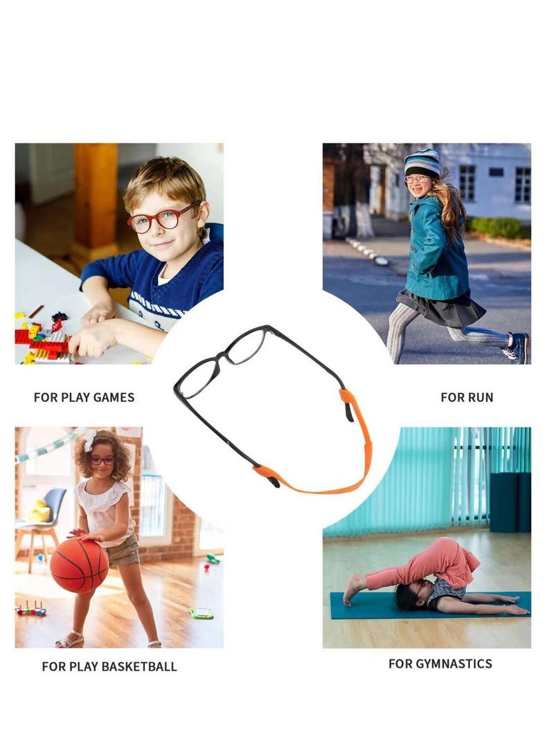 Silicone Glasses Straps Anti-Slip Kids Sports Eyeglasses Sunglasses Strap Band Holder Soft Elastic Eyewear Retainers for Men Women Eye Protection 12 Pcs