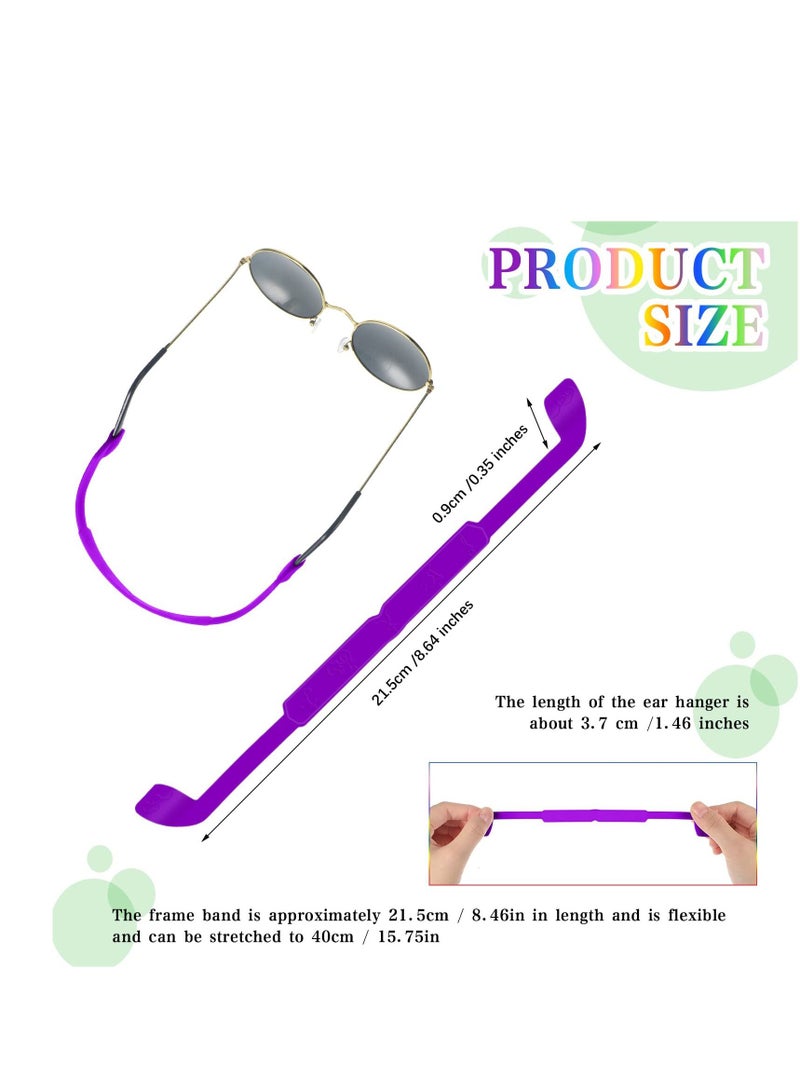 Silicone Glasses Straps Anti-Slip Kids Sports Eyeglasses Sunglasses Strap Band Holder Soft Elastic Eyewear Retainers for Men Women Eye Protection 12 Pcs