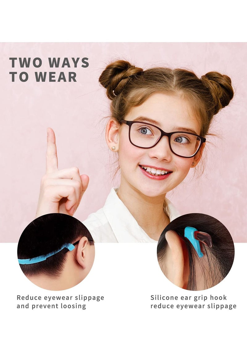 Silicone Glasses Straps Anti-Slip Kids Sports Eyeglasses Sunglasses Strap Band Holder Soft Elastic Eyewear Retainers for Men Women Eye Protection 12 Pcs