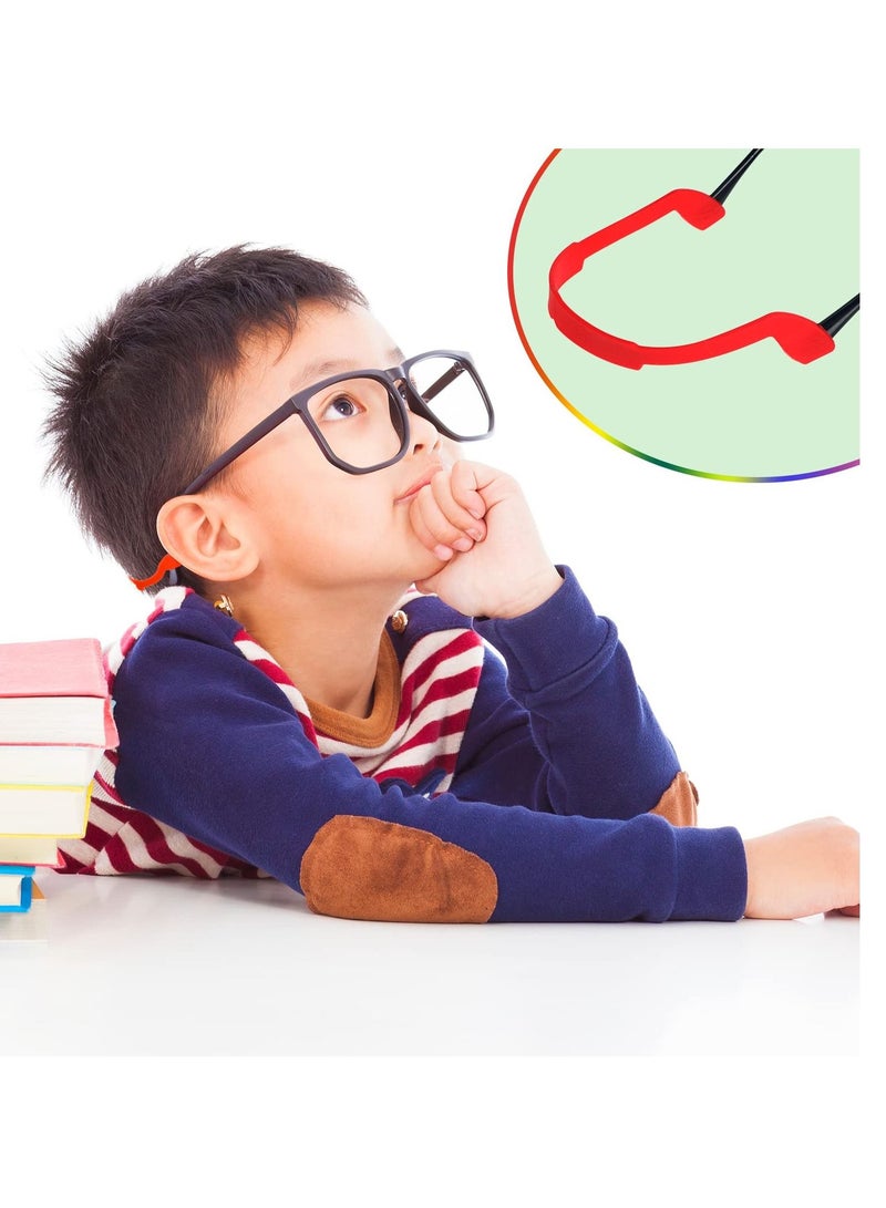Silicone Glasses Straps Anti-Slip Kids Sports Eyeglasses Sunglasses Strap Band Holder Soft Elastic Eyewear Retainers for Men Women Eye Protection 12 Pcs