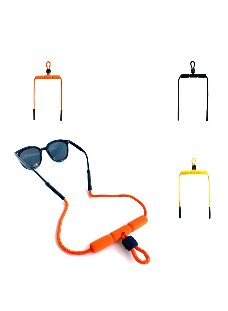 Floating Sunglass Straps Eyeglass Chain Eyewear Retainer Foam Holder Strap Sports Glasses Keepers Cord Lanyard Durable Secure Soft for Men Women Water Outdoor Adventures 3PCS