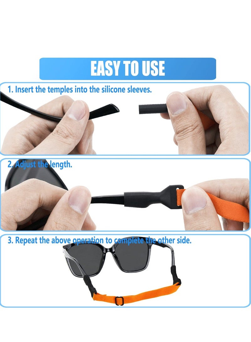 Adjustable Glasses Strap Holder Sunglass Universal Eyeglasses Eye Holders Around Neck Sport for Men Women Kids 8 PCS