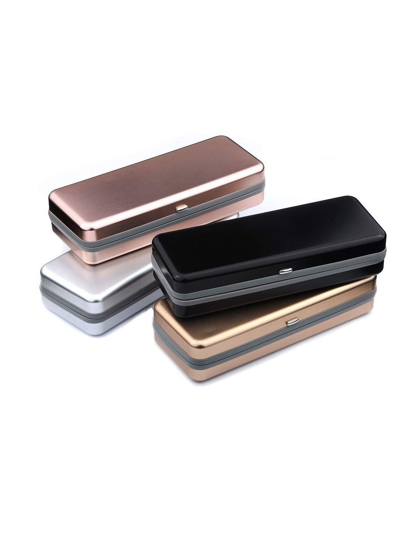 Hard Shell Aluminum Light Nearsighted Spectacle glasses Case Box square shape electroplated colors Eyeglasses Case(1 PCS)