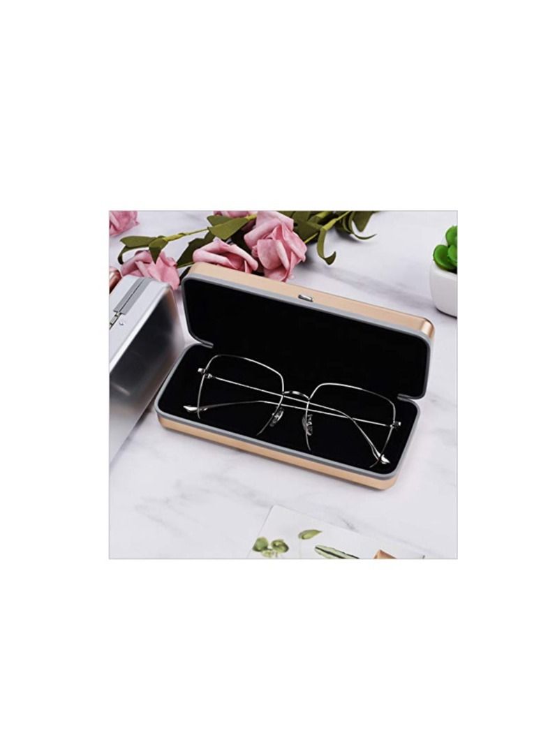 Hard Shell Aluminum Light Nearsighted Spectacle glasses Case Box square shape electroplated colors Eyeglasses Case(1 PCS)
