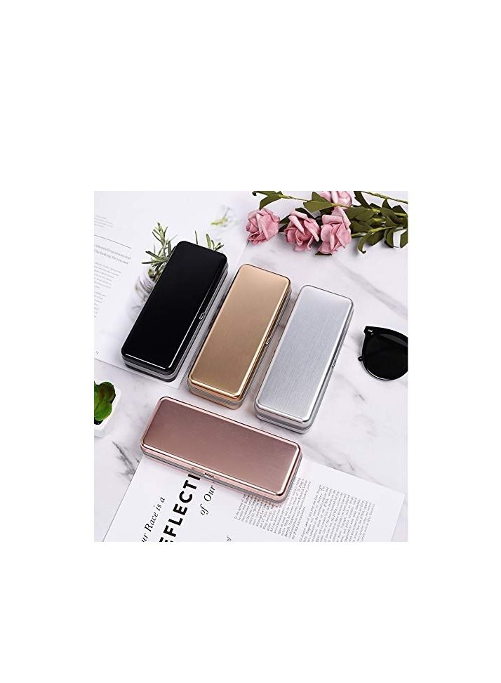 Hard Shell Aluminum Light Nearsighted Spectacle glasses Case Box square shape electroplated colors Eyeglasses Case(1 PCS)
