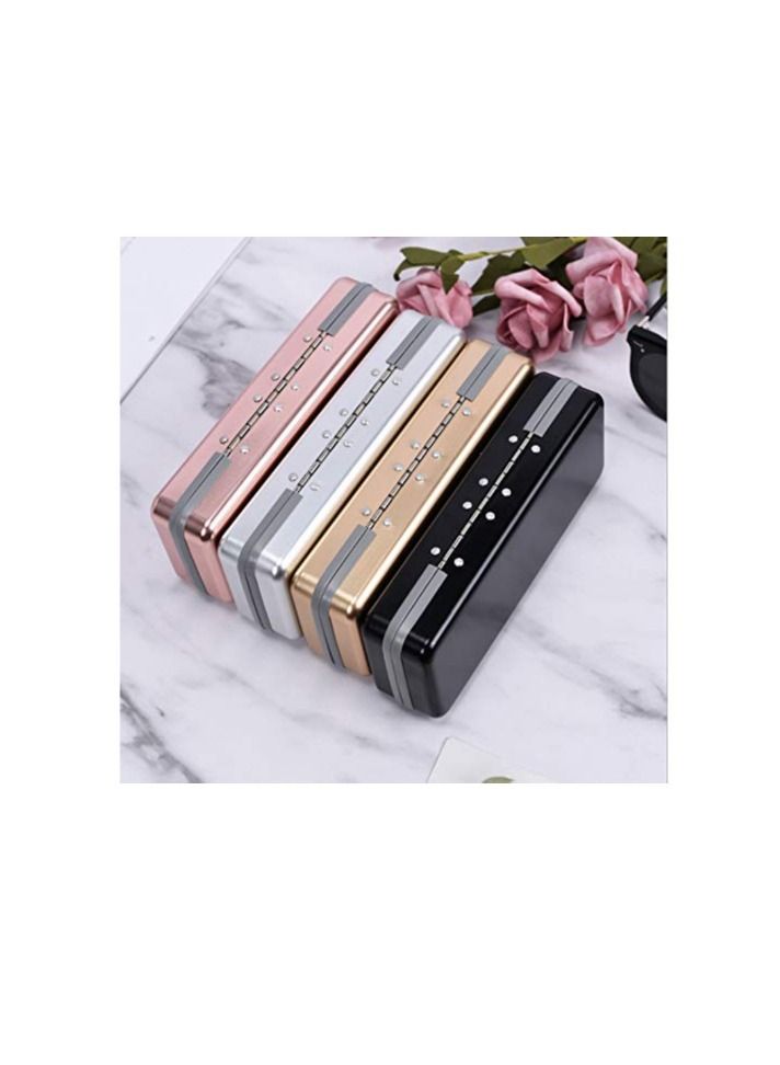 Hard Shell Aluminum Light Nearsighted Spectacle glasses Case Box square shape electroplated colors Eyeglasses Case(1 PCS)