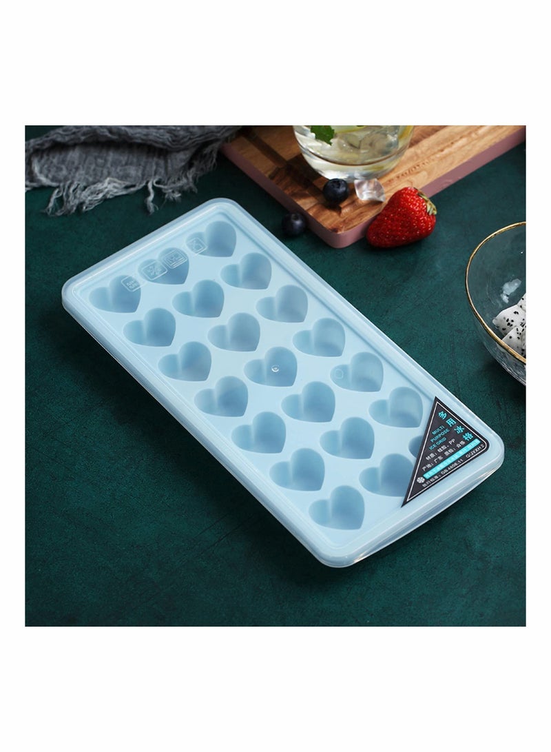 Ice Trays Silicone Cube Tray with Lid(3 Pcs)