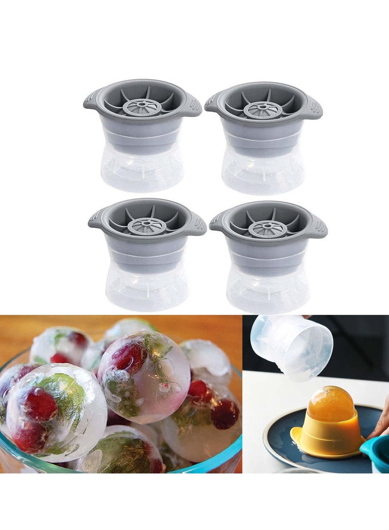 Sphere Ice Mould, Silicone Ball Makers, Moulds, Slow Melting for Soda Drinks Beverages All Your Favourite Set of 4