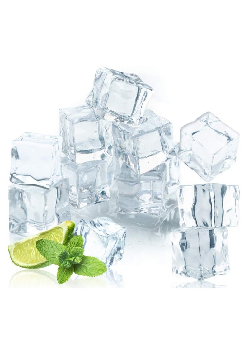 100 Pcs 20MM Reusable Plastic Ice Cubes,Clear Acrylic Fake Cubes,Artificial Square Crystal Cubes for Photography Props Home Decoration Wedding Centerpiece Vase Fillers