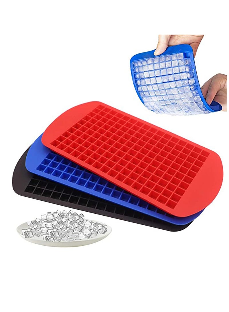 Food-grade Safety Mini Silicone Ice Cube Trays Easy Release Small for Soda, Coffee, Smoothies and Chocolate Bites, BPA Free Flexible Stackable Durable Soft Mold Storage Containers