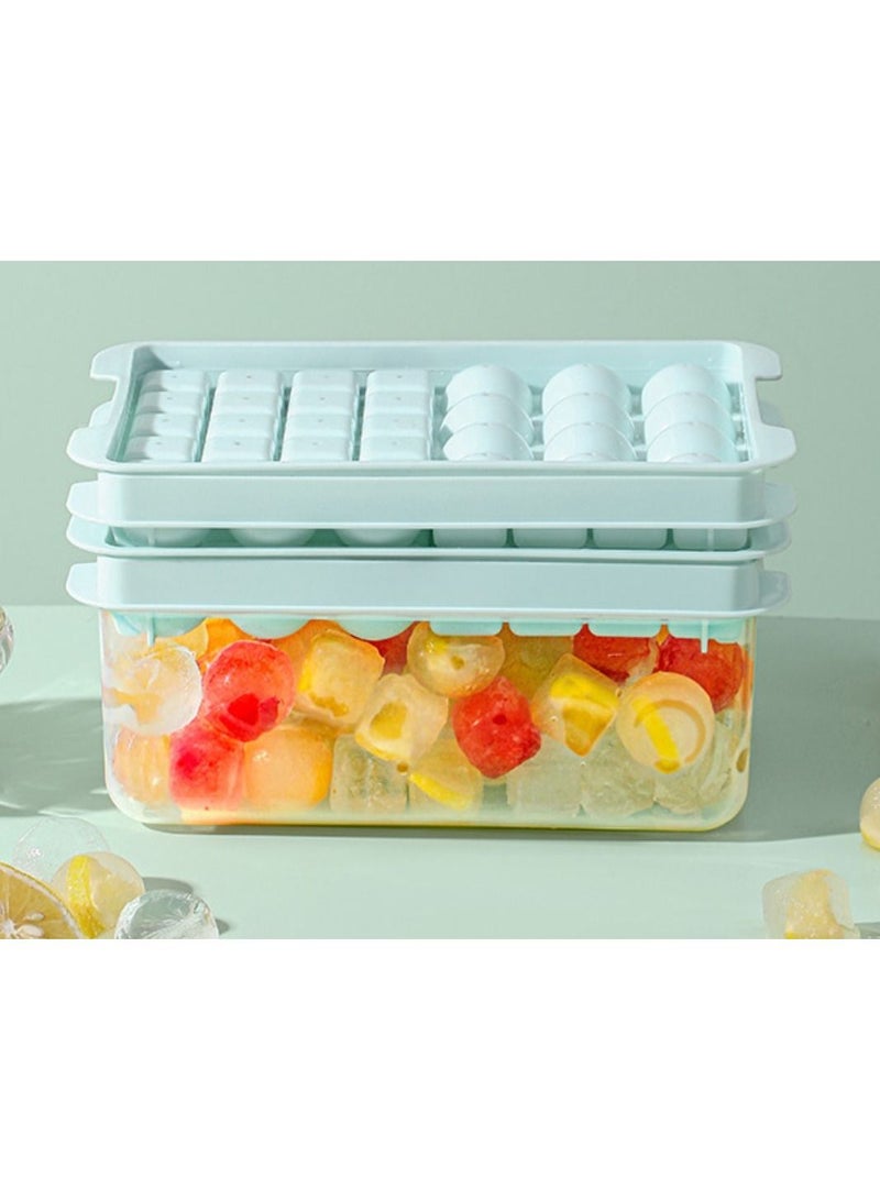 32 grids ice cube mold with lid and storage box