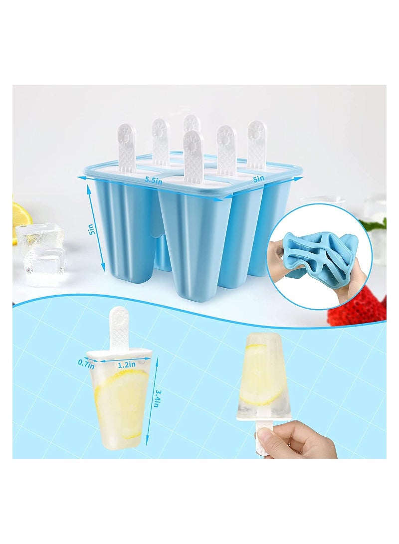 1 Piece Silicone Popsicle Molds Easy Release, Reusable BPA Free Maker Molds, Dishwasher Safe, Homemade DIY Ice Cream for Kids