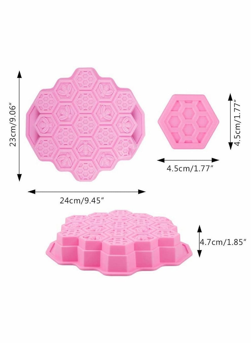 2 Pack Silicone Ice Molds Trays MoldReusable Bakeware Maker Stick Kitchen Baking Pans Cube for Making Candy Chocolate Muffin Cup, Pink & Purple