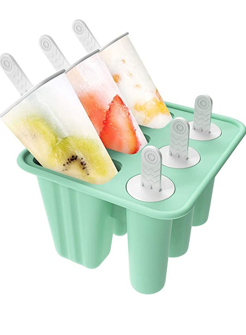 Ice Lolly Moulds Silicone Cream Mould Reusable Popsicle Molds Set Non-Spill Lollies Makers DIY Pop for Kids Adults