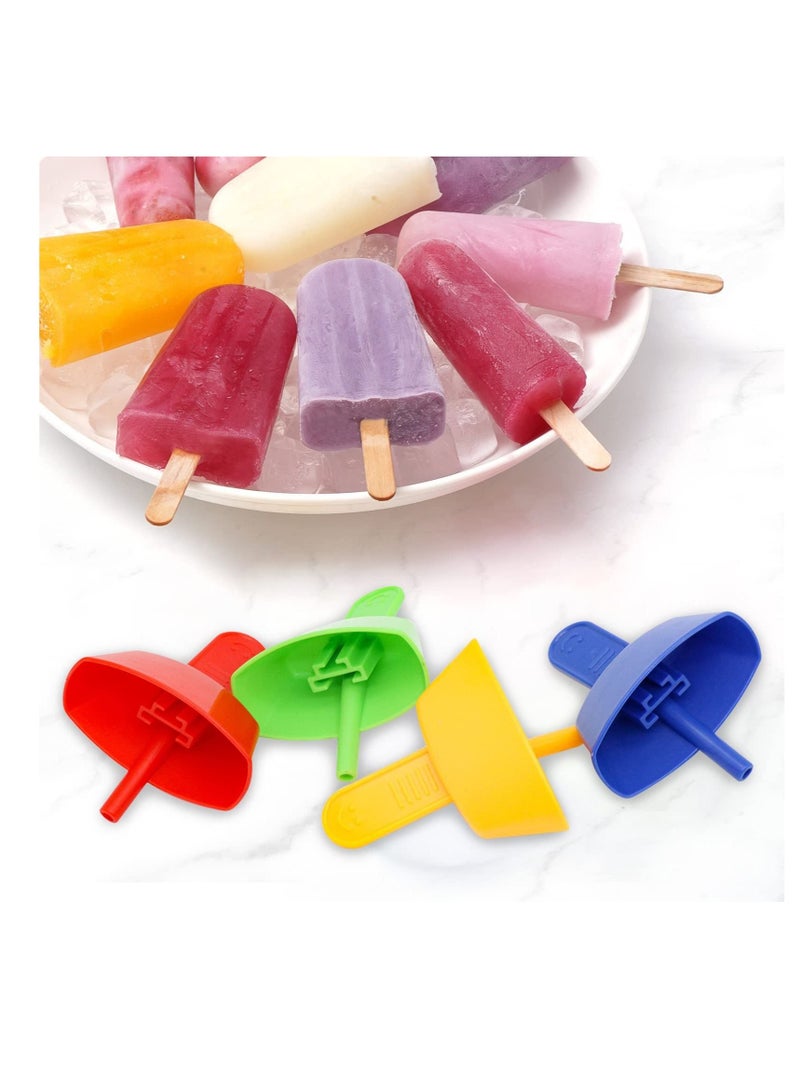 8 Pack Drip Free Popsicle Holder for Kids, Mess Frozen Treats Holder, Reusable with Straw