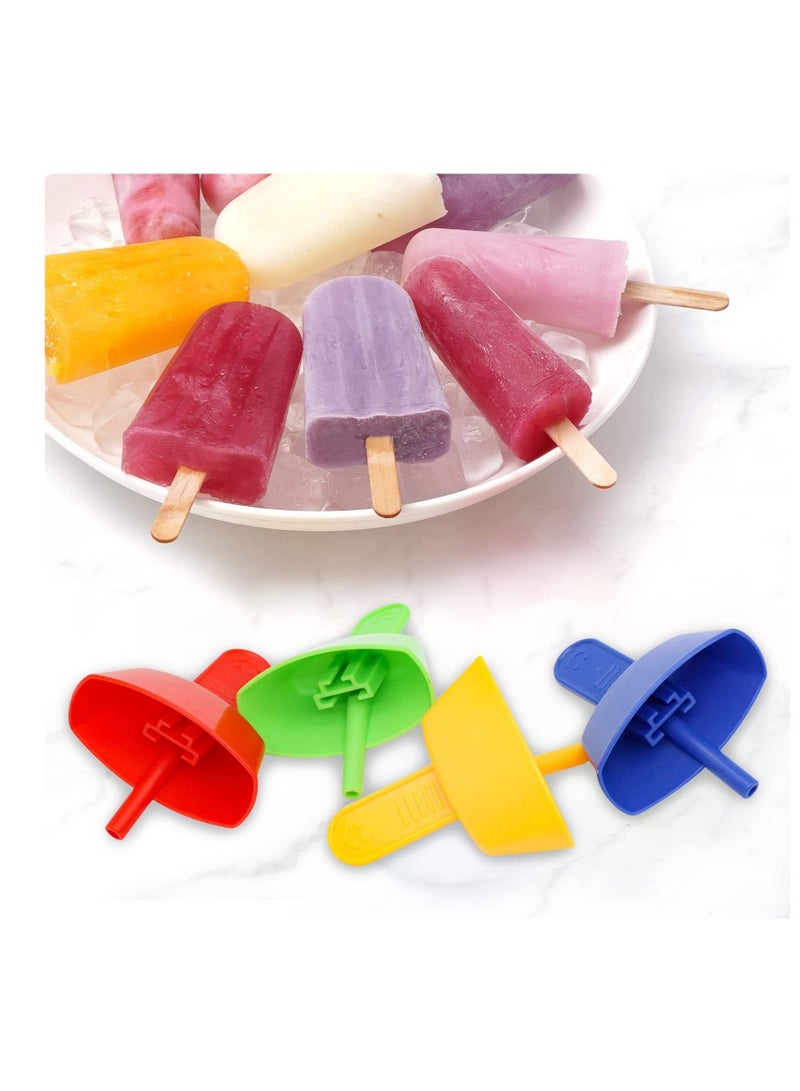 8 Pack Drip Free Popsicle Holder for Kids, Mess Frozen Treats Holder, Reusable with Straw