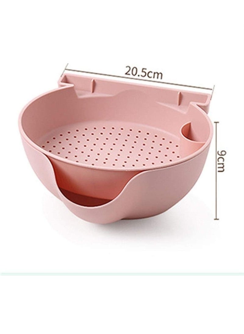 Double-Layer Melon Tray Plastic Dried Fruit Plate Layer Dry Containers Candy Seeds Tableware Snack Bowl Storage Box Lazy Artifact Chasing Seed Basket(Blue)