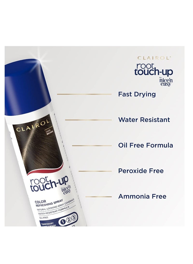 Clairol Root Touch-Up by Nice'n Easy Temporary Hair Coloring Spray, Medium Brown Hair Color, Pack of 1