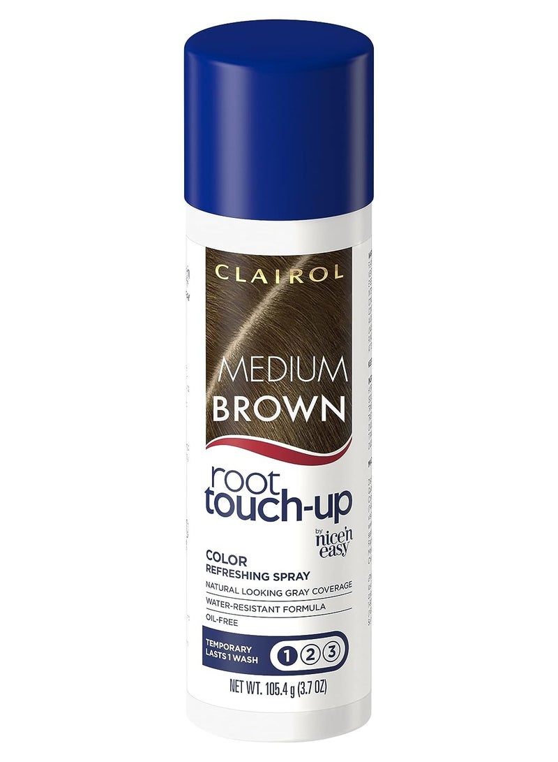 Clairol Root Touch-Up by Nice'n Easy Temporary Hair Coloring Spray, Medium Brown Hair Color, Pack of 1