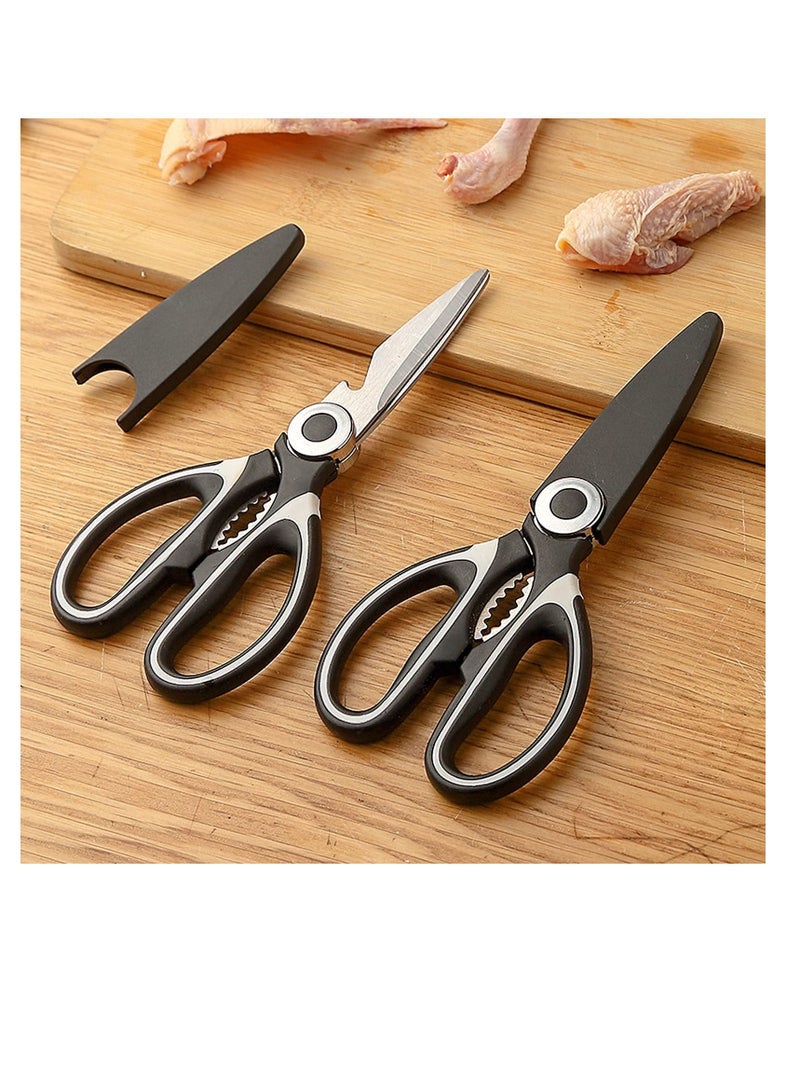 Stainless Steel Kitchen Scissor with Cover Multipurpose Kitchen Household and Garden Scissor for Chicken Poultry Fish,Vegetables all in 1