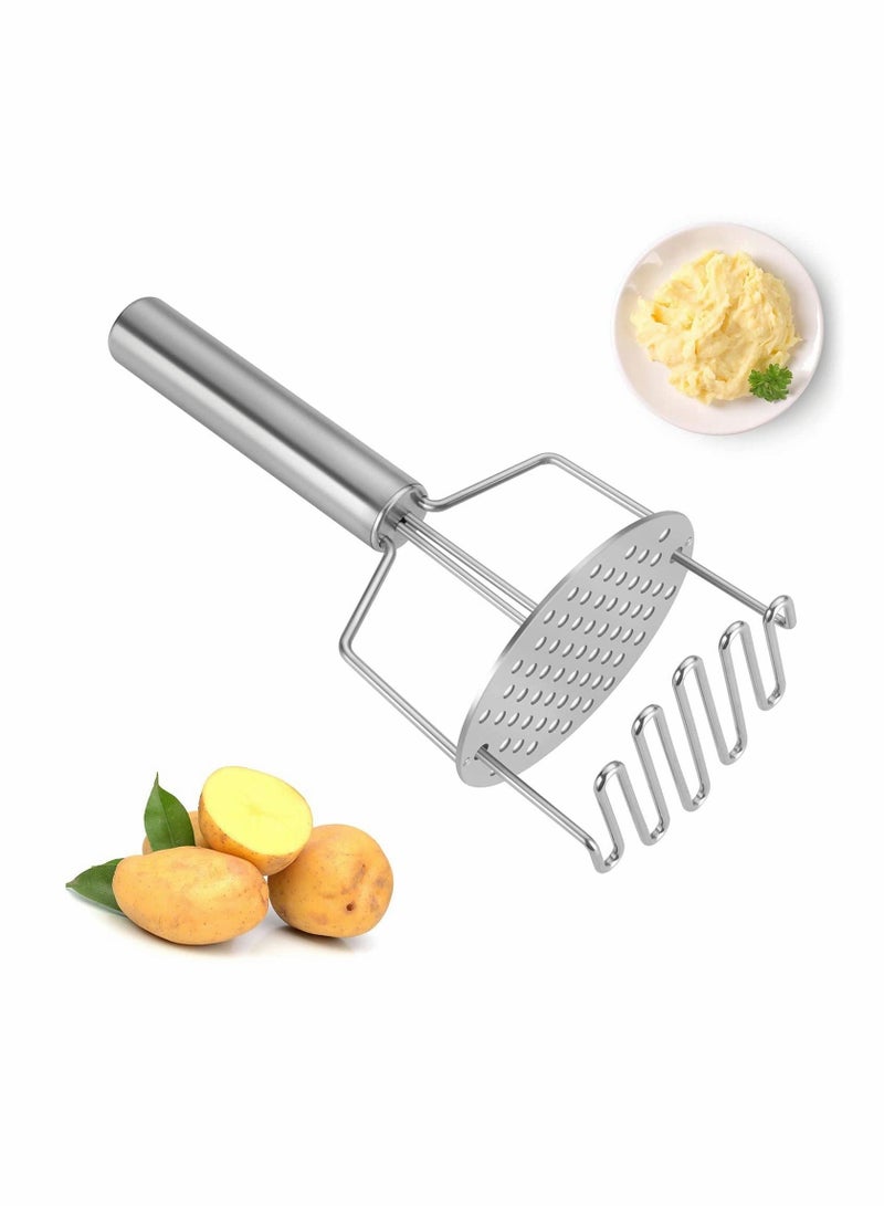 Potato Masher Stainless Steel, Potato Ricer for Banana Bread, Pumpkin Puree and Vegetables, Mashed Potatoes Masher, Baby Food, Fruits, Vegetables, Baking, Easy to Clean