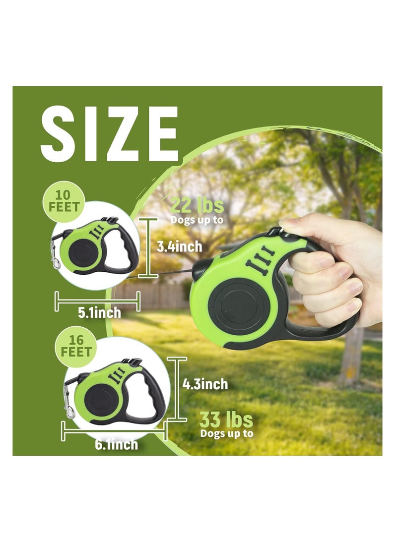 Retractable Dog Leash Automatic Telescopic Tractor Dog Tape, Pet Tape 16 FT Durable and Convenient, with Non-Slip Handle, Tangle Free, Pause and Lock, Suitable for Small and Medium-Sized Dogs