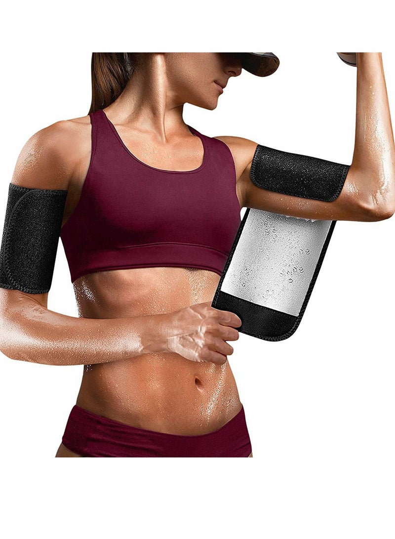 Arm Trimmer for Women or Men Sweat Arm Shaper Bands,Sauna Arm Shaper Wraps,Reduce Cellulite and Improve Sweating,Wraps Arm Trainer for Sports Workout(2 Pack)