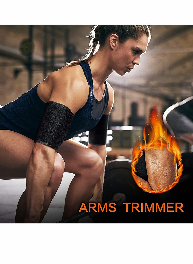 Arm Trimmer for Women or Men Sweat Arm Shaper Bands,Sauna Arm Shaper Wraps,Reduce Cellulite and Improve Sweating,Wraps Arm Trainer for Sports Workout(2 Pack)