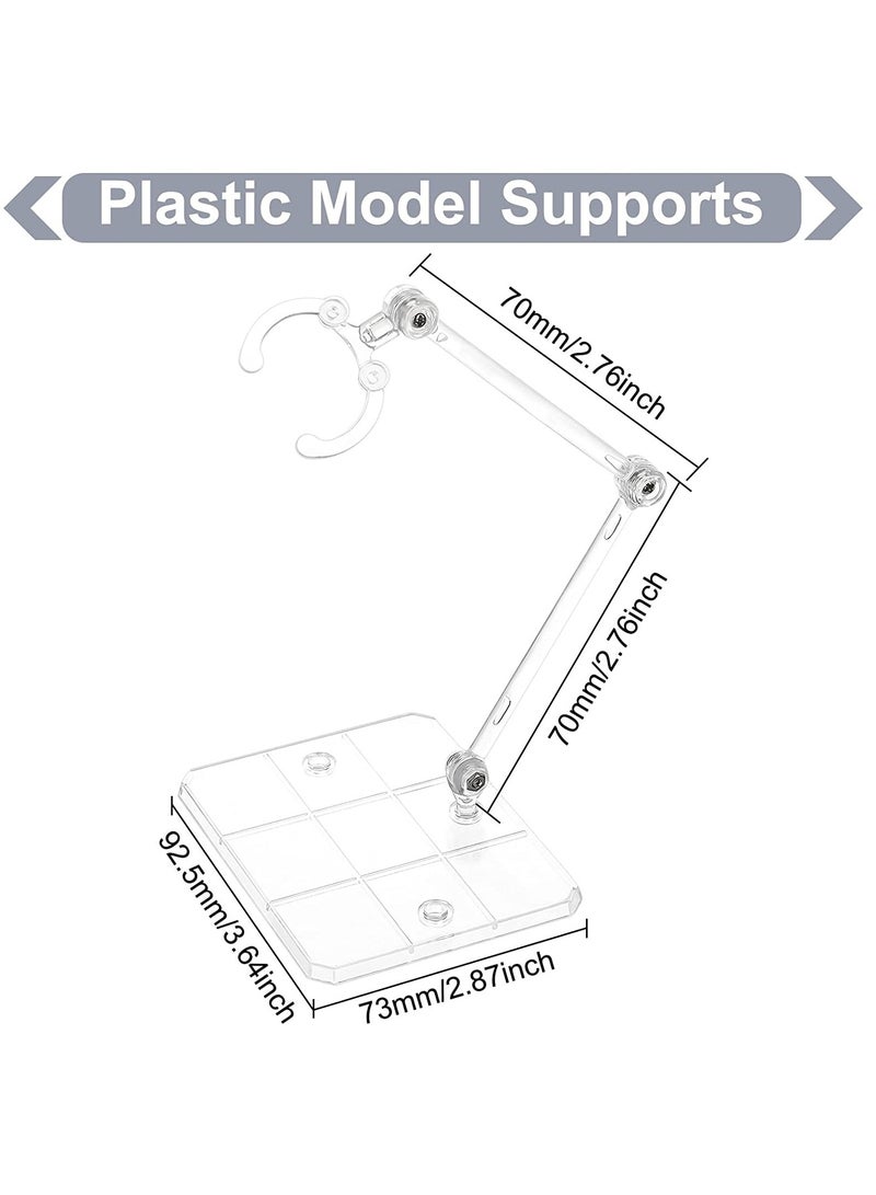 8Pcs Action Figure Stand Assembly Action Figure Display Holder Base Doll Model Support Stand for 6 inch Action Figures or Effects Clear 1/144 HG/RG Figure Model Toy