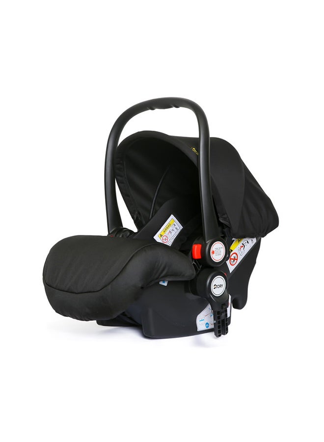 3 In1 Pram Stroller, Sleeping Bassinet And Extra Wide Seat With Wide Canopy For Baby Black