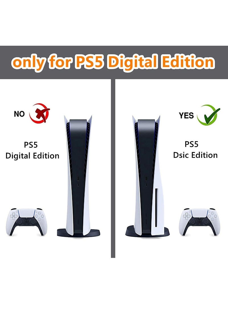 Skin for PlayStation 5 Disc Edition, Sticker for PS5 Vinyl Decal Cover for Playstation 5 Controller