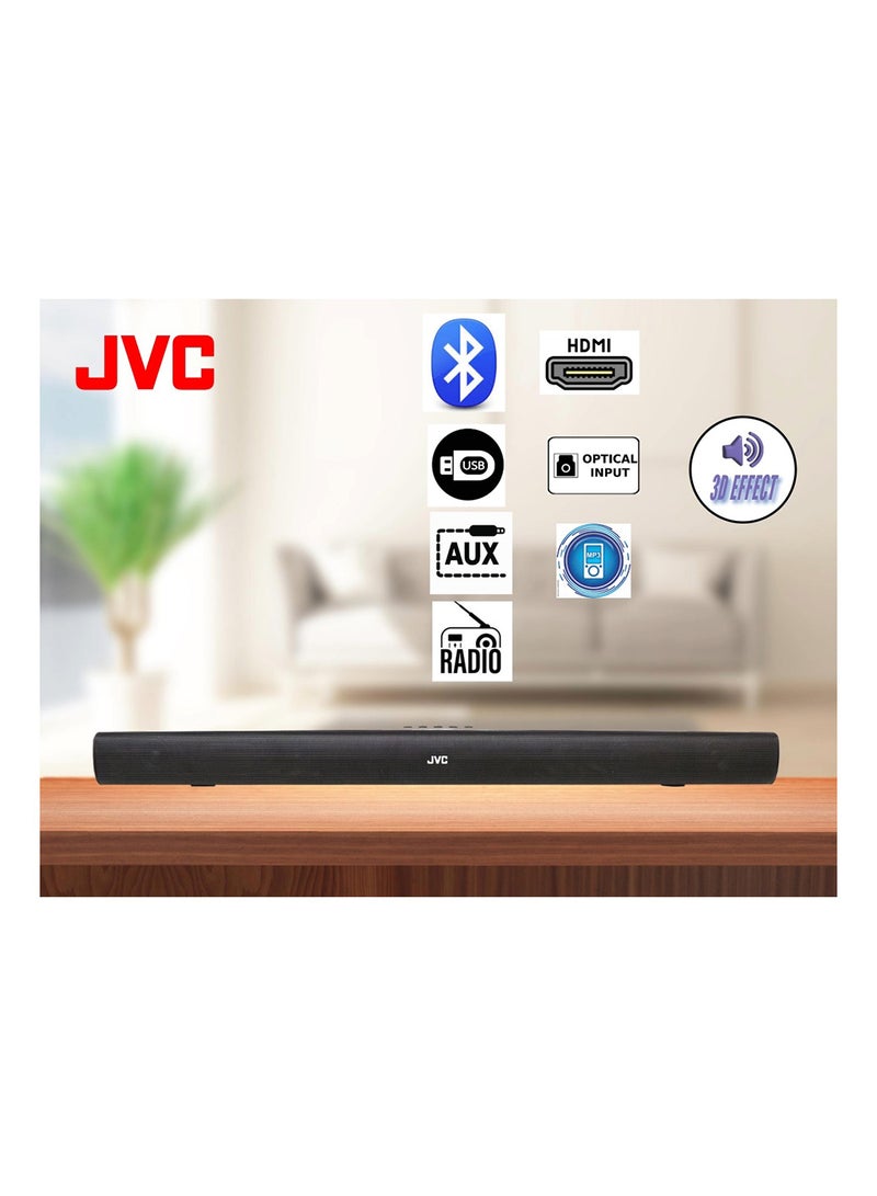 58 Inch 4K UHD Edgeless Smart TV Powerd By Vidaa With JVC Soundbar LT-58N786+TH-N322B Black
