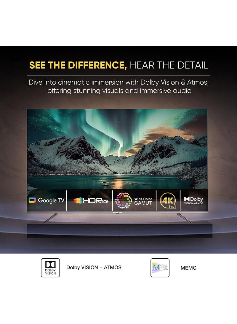 75 Inch 4K QLED Ultra HD Smart Google TV, Hands-Free Voice Control, Game Master, Dolby Vision + Atmos, 4K HDR10+, Effortless Connectivity With Android & Apple Devices NPROG75QLED Black