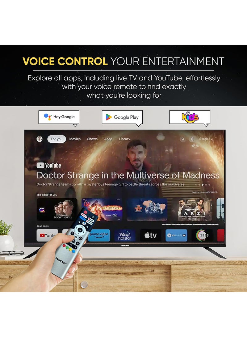 75 Inch 4K QLED Ultra HD Smart Google TV, Hands-Free Voice Control, Game Master, Dolby Vision + Atmos, 4K HDR10+, Effortless Connectivity With Android & Apple Devices NPROG75QLED Black