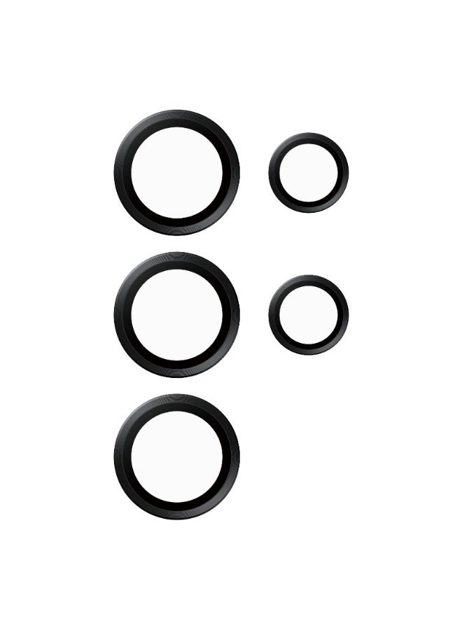 Hoops Samsung Galaxy S24 Ultra | Camera Lens Protector - 4 Layers of Protection w/ Anti-Shatter Layer, Anti-FingerPrint, Smudge-Free, Drop Proof, No Image Distortion - Black