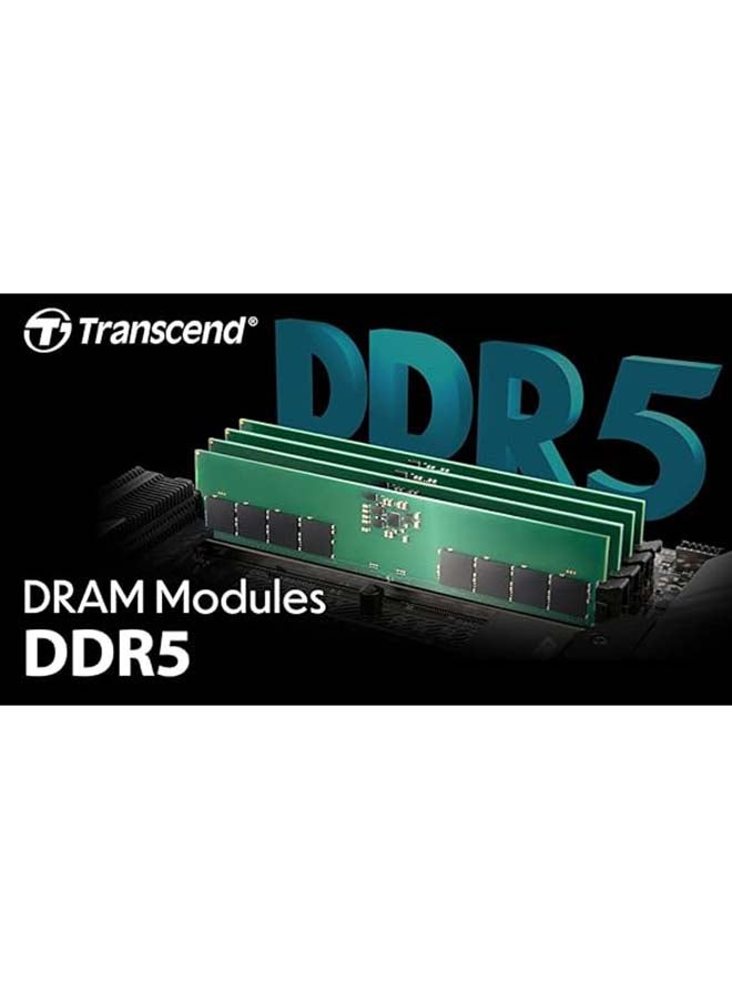 DDR5 JetRam 32GB 4800MHz Unbuffered Long-DIMM, CL40 CAS Latency, 288 pin, JM4800ALE-32G Multicolour