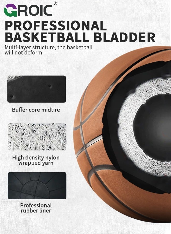 Basketball  Standard Offical Indoor Outdoor Basketball Leather Game Basketball Game Training Universal Basketball Outdoor Sports Goods