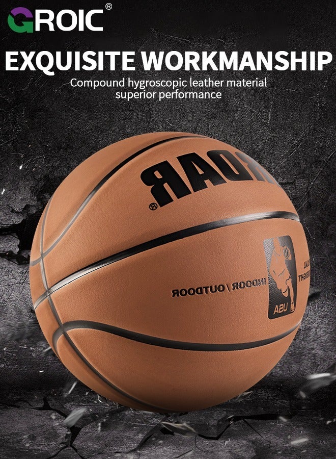Basketball  Standard Offical Indoor Outdoor Basketball Leather Game Basketball Game Training Universal Basketball Outdoor Sports Goods