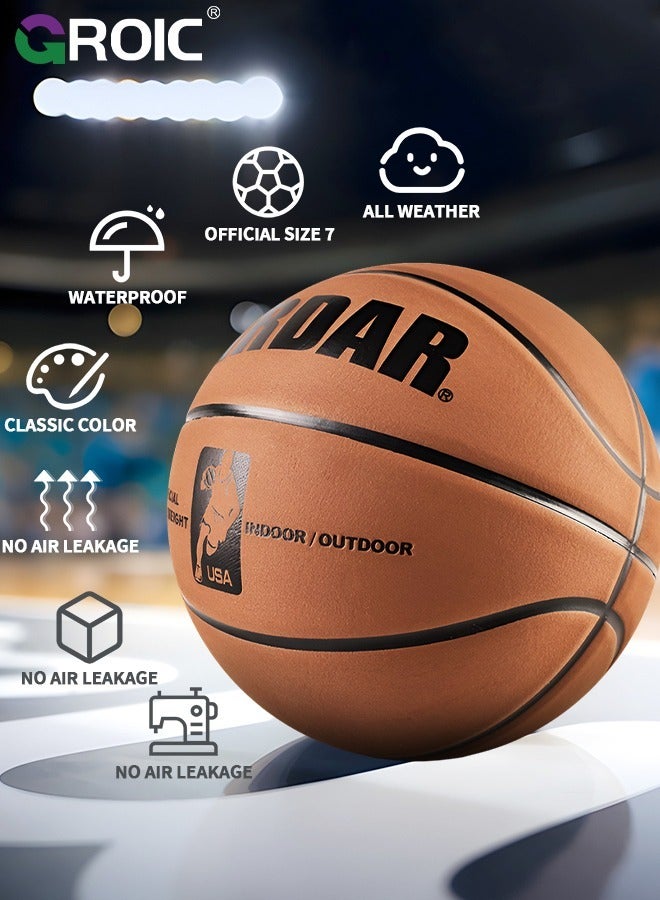 Basketball  Standard Offical Indoor Outdoor Basketball Leather Game Basketball Game Training Universal Basketball Outdoor Sports Goods